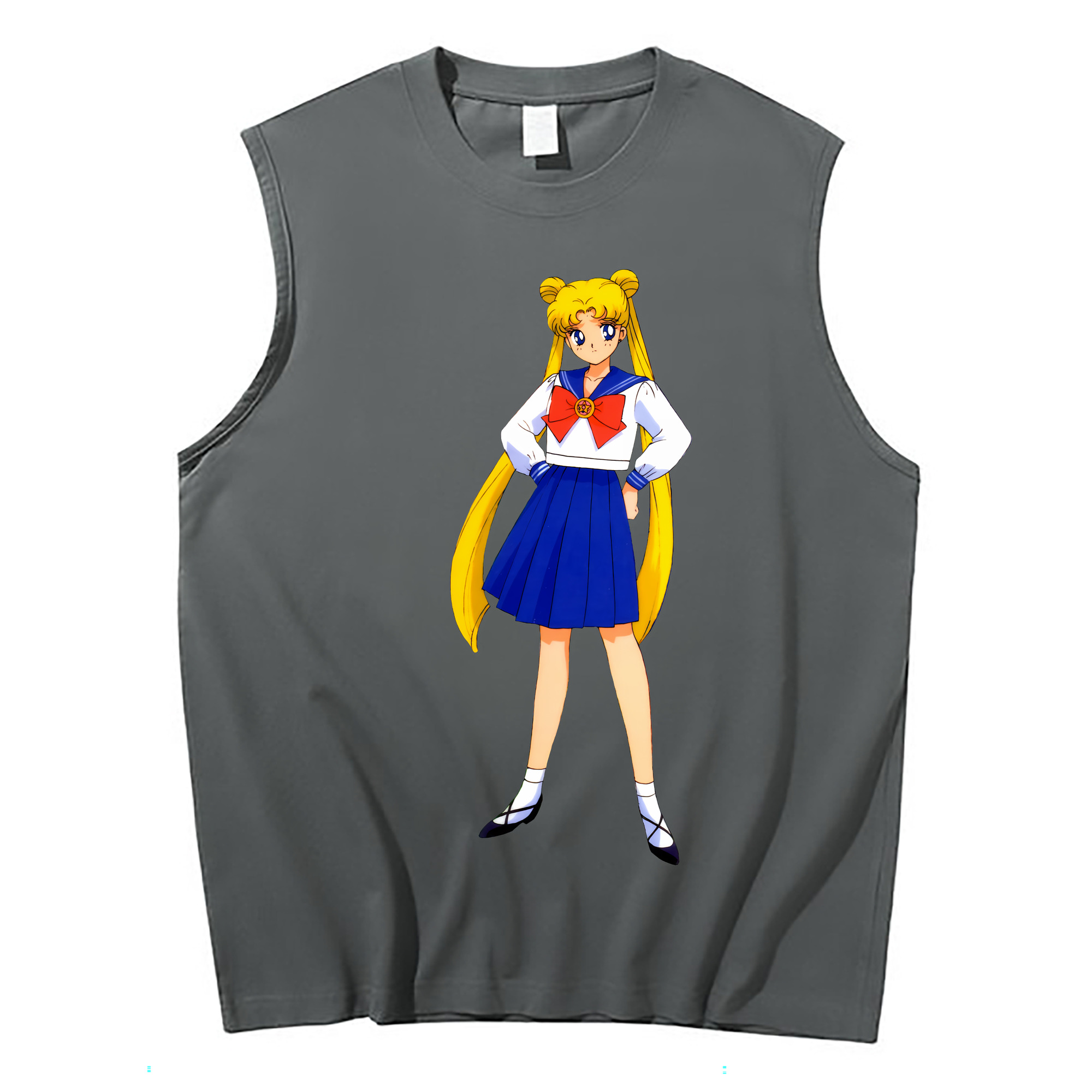 （画像用） 美少女戦士セーラームーン 愛野 美奈子 あいの みなこ Sailor Moon Aino Minako コットン100％タンクトップ（フロントプリント）